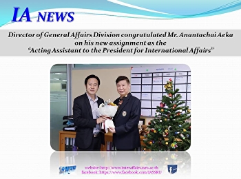 Congratulated the Acting Assistant to
the President for International Affairs