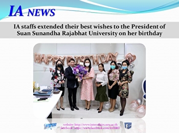 IA staffs extended their best wishes to
the President on her birthday