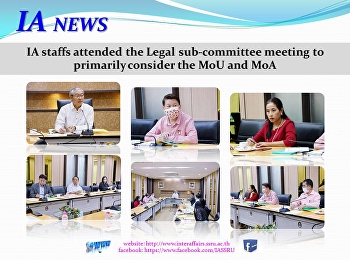 Legal sub-committee meeting to primarily
consider the MoU and MoA