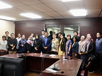 ฝ่ายวิเทศสัมพันธ์ ให้การต้อนรับอาจารย์
และนักศึกษาจาก Universiti Teknologi MARA
(UiTM) ประเทศมาเลเซีย